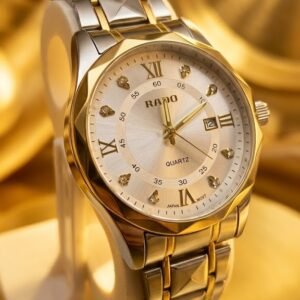 Rado R Men’s Quartz Watch with White Golden Dial