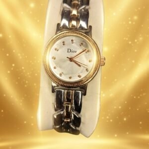 Dior D Style Ladies Two-Tone Gold & Silver Round Watch