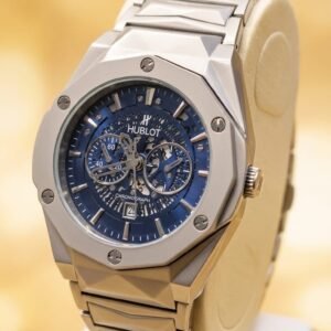 HB Silver with Blue Dial Datejust Watch – HB 02