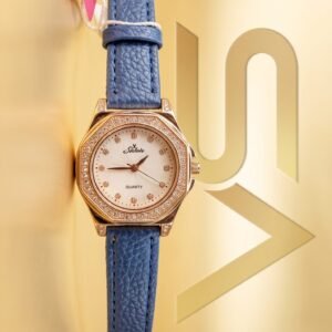 Noble Rose Gold & Blue Strip Women's Watch